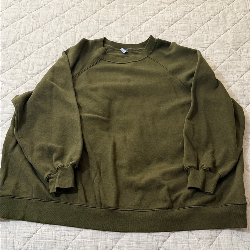 Old Navy Women's Olive Green Sweatshirt
